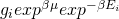 g_i exp^{\beta\mu} exp^{-\beta E_i }