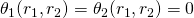 \theta_1(r_1, r_2) =\theta_2(r_1, r_2) = 0