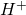 H^+