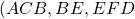 (ACB, BE, EFD