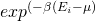 exp^{(-\beta(E_i-\mu)}