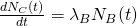 \frac{dN_C(t)}{dt} = \lambda_B N_B(t)