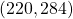(220, 284)