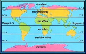 कटिबंध (Climate Zones or Latitudinal zones)